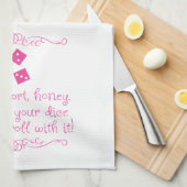 Buncoの台所タオル-生命は短いですの蜂蜜 キッチンタオル (四つ折り)