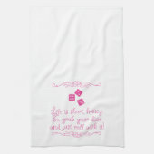 Buncoの台所タオル-生命は短いですの蜂蜜 キッチンタオル (縦)