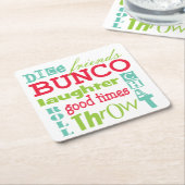 Buncoの地下鉄の芸術 スクエアペーパーコースター (アングル)