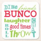 Buncoの地下鉄の芸術 スクエアペーパーコースター (正面)