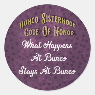 Buncoの姉妹関係のサイコロのゲーム夜 ラウンドシール