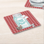 Buncoの幸運ロール西部サイコロの国 スクエアペーパーコースター (アングル)