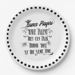 Buncoの紙皿- BuncoプレーヤーのHavの才能 ペーパープレート
