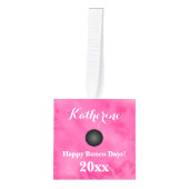 Buncoまたは文庫のモノグラムのなクリスマスのサイコロのオーナメント キューブオーナメント (正面)