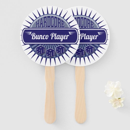 Buncoクールなプレーヤーの幸運なサイコロを保って下さい ハンドファン (正面&裏面)