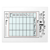 Buncoスコアカード ノートパッド (正面)