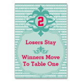 Buncoテーブルカード – プレイド#2 テーブルナンバー (裏面)