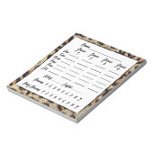 Buncoプレイヤーのスコアシートヒョウ印刷 ノートパッド (回転)