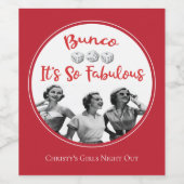 Buncoプレーおもしろいヤーサイコロゲームパーティー ワインラベル (シングルラベル)