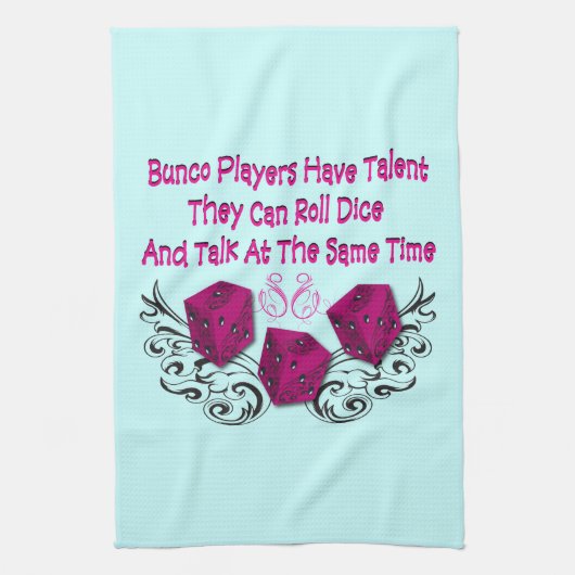 buncoプレーヤーに才能があります キッチンタオル (縦)