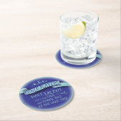 Buncoプレーヤーに才能-水色のスタイル--があります ラウンドペーパーコースター (インサイチュ)