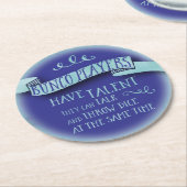 Buncoプレーヤーに才能-水色のスタイル--があります ラウンドペーパーコースター (アングル)