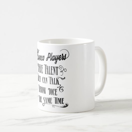 Buncoプレーヤーに王冠との才能があります コーヒーマグカップ (正面右)