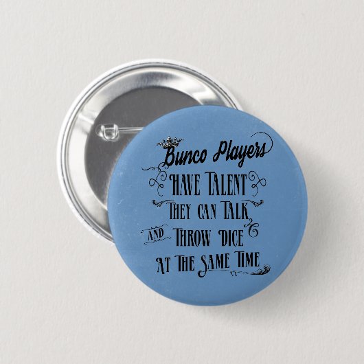 Buncoプレーヤーに王冠との才能があります 缶バッジ (正面&裏面)