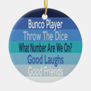 Buncoプレーヤーのおもしろいの休日 セラミックオーナメント