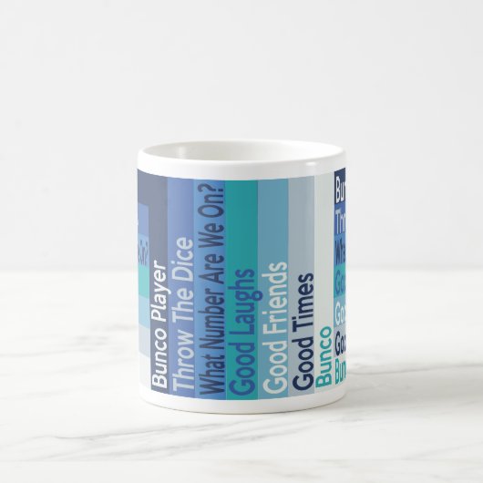 Buncoプレーヤーのモダンでストライプのなマグ コーヒーマグカップ (中央)