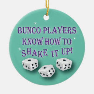 Buncoプレーヤーはそれを揺する方法を知っています セラミックオーナメント