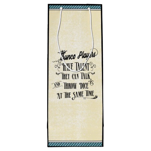 Buncoプレーヤーは才能のワインのバッグを持っています ワインギフトバッグ (裏面)