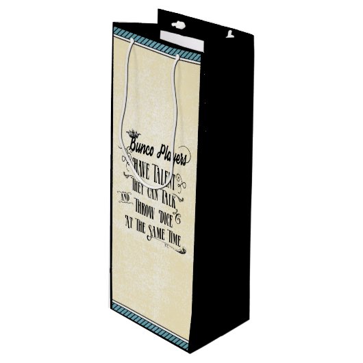 Buncoプレーヤーは才能のワインのバッグを持っています ワインギフトバッグ (正面アングル)