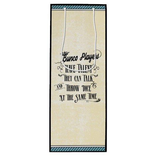 Buncoプレーヤーは才能のワインのバッグを持っています ワインギフトバッグ (正面)