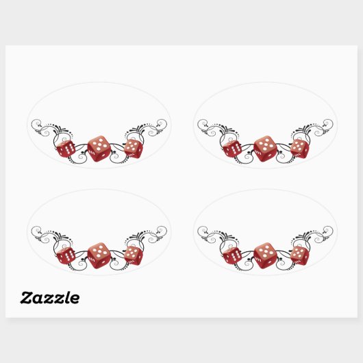 Bunco名タグ 楕円形シール (シート)