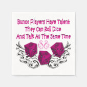 Bunco選手がArtinspiredの才能を持っている スタンダードカクテルナプキン (正面)