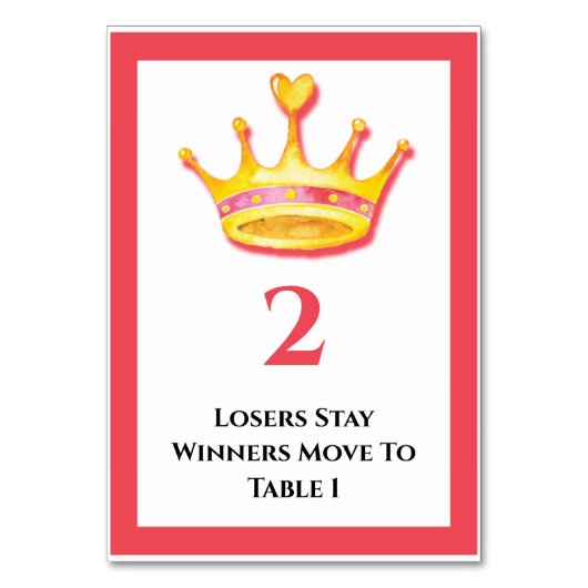 Bunco金ゴールドクラウンテーブル2 of 5カード テーブルナンバー (正面)