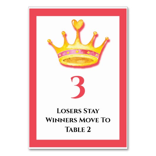 Bunco金ゴールドクラウンテーブル3 of 5カード テーブルナンバー (正面)