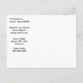 Bunco鐘はいくじなしのBuncoの招待の郵便はがきのためです インビテーションポストカード (裏面)