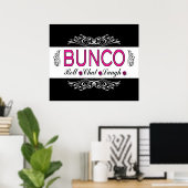 Bunco, 転がChat, Law In Pink, Black And White ポスター (ホームオフィス)