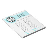 Bunco Chicks 転が with it Score Card - Blue ノートパッド (アングル)