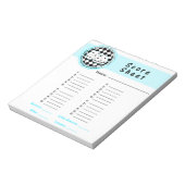 Bunco Chicks 転が with it Score Card - Blue ノートパッド (回転)