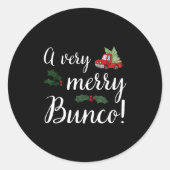 Bunco Christmas Gift Very Merry Bunco  ラウンドシール (正面)