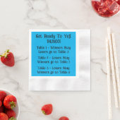Bunco Directions Napkin in Blue 縁ありカクテルナプキン (インサイチュ)
