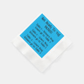 Bunco Directions Napkin in Blue 縁ありカクテルナプキン (角)