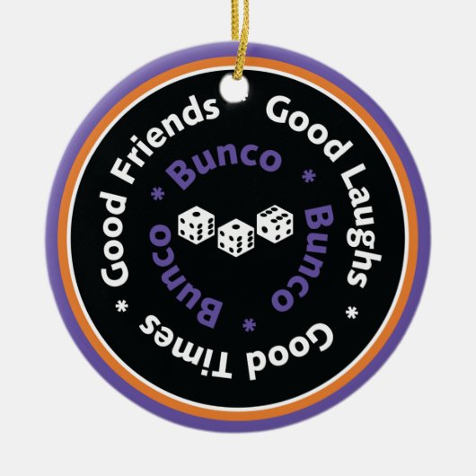 Bunco Good Friends – 紫 セラミックオーナメント (正面)