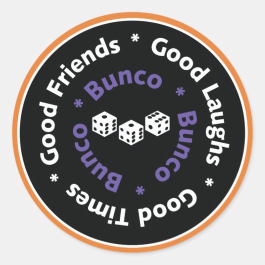 Bunco Good Friends – 紫 ラウンドシール (正面)