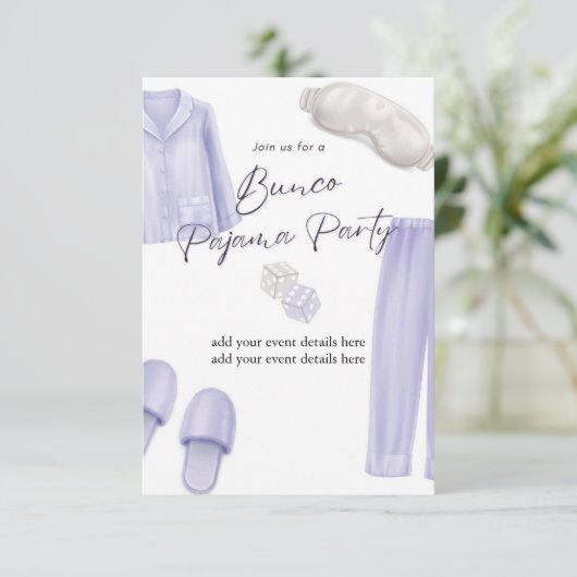 bunco pajama party 招待状 (スタンド正面)