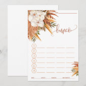 Bunco Score Card Fall Floral Pampas Grass メニュー (正面/裏面)