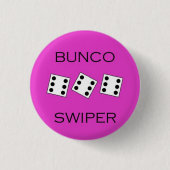 Bunco Swiper 缶バッジ (正面)