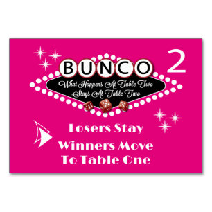 Bunco Table Card #2で発生する問題 テーブルナンバー