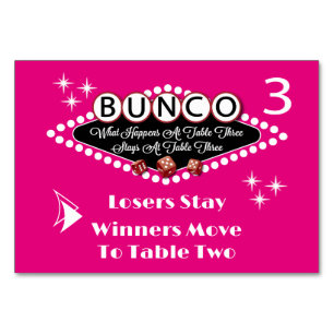 Bunco Table Card #3で発生する問題 テーブルナンバー