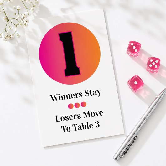 Bunco Table Cards Set - Circle 1 テーブルナンバー