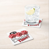 Bunco Time スクエアペーパーコースター (インサイチュ)