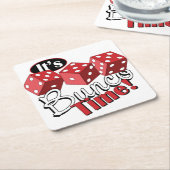 Bunco Time スクエアペーパーコースター (アングル)