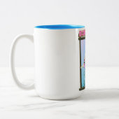 Bundabergオーストラリア旅行ポスター ツートーンマグカップ (左)