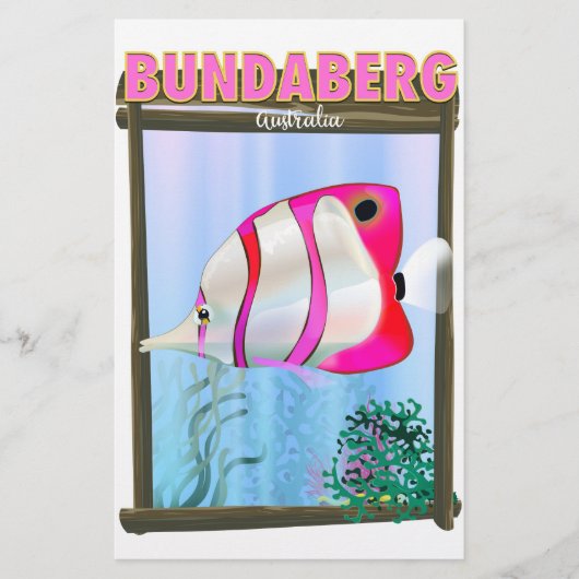 Bundabergオーストラリア旅行ポスター 便箋 (正面)