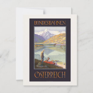 Bundbahnen Esterreich Vintage Travel Poster 192 ポストカード