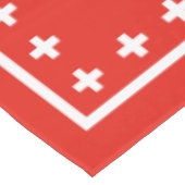 Bundesfeierのスイスの旗の国家的記念日のお祝い テーブルクロス (アングル)