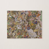 Bundiの戦い、Akbarnamaから、c.1590 (gouac ジグソーパズル (横)